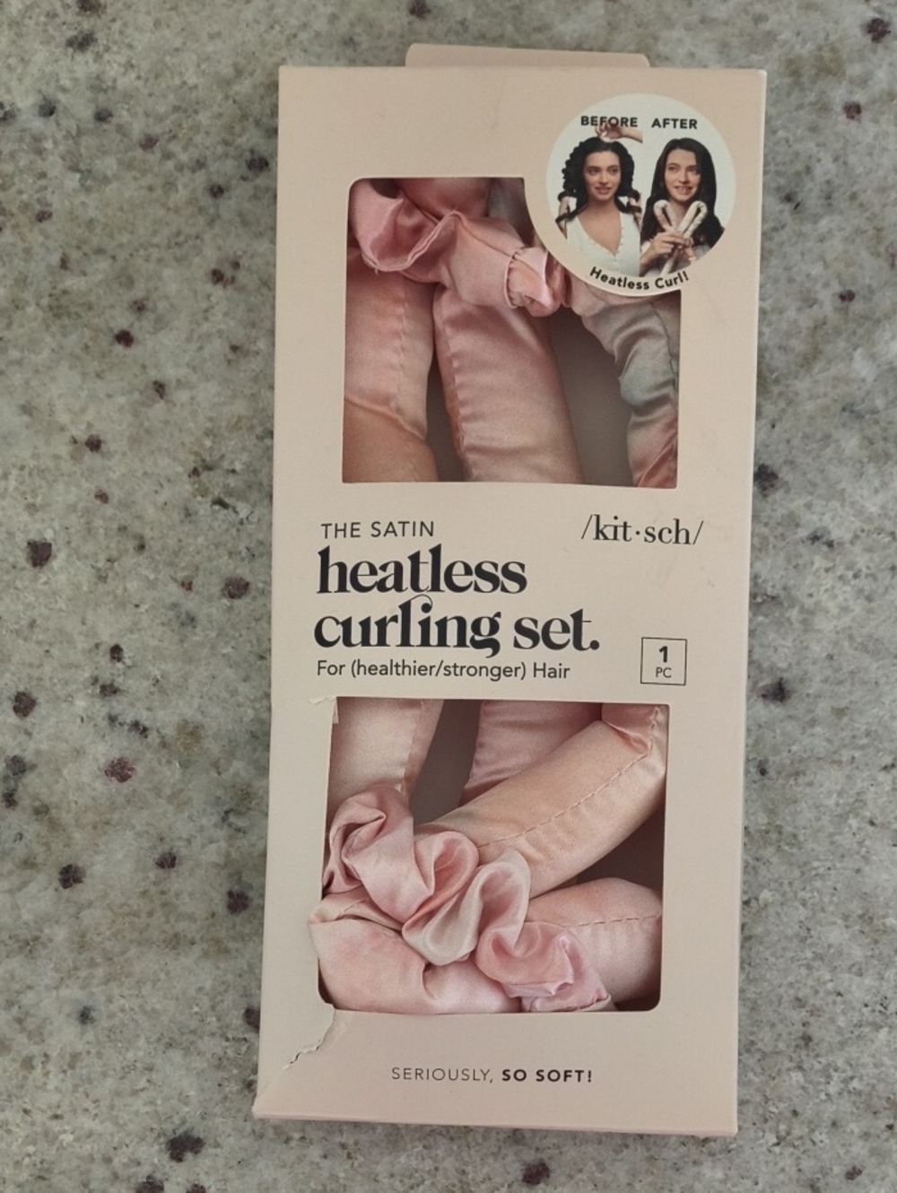 Kitsch Satin Heatless Curling Set - Light Pink